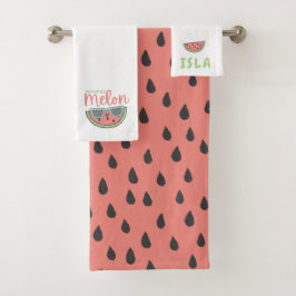 Een in een doekje meloenen bad handdoek