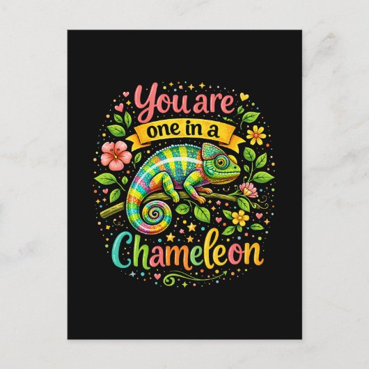 Eén in een Kameleon Briefkaart (Voorkant)