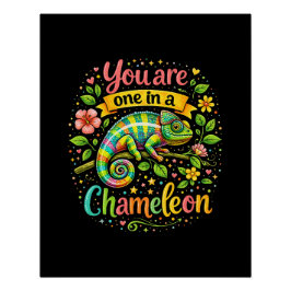 Eén in een Kameleon Perfect Poster