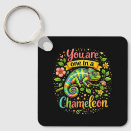 Eén in een Kameleon Sleutelhanger