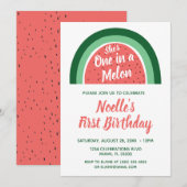 Een in een meloen 1e Bday Kaart (Voorkant / Achterkant)