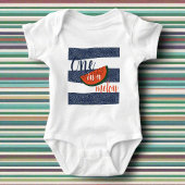 Een in een meloen 1e verjaardag Baby Boy Retro Str Romper