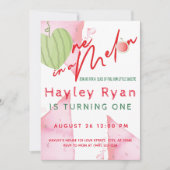 Een in een meloen 1e verjaardag kaart (Voorkant)