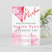 Een in een meloen 1e verjaardag kaart (Staand voorkant)