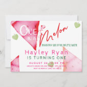 Een in een meloen 1e verjaardag kaart (Voorkant)