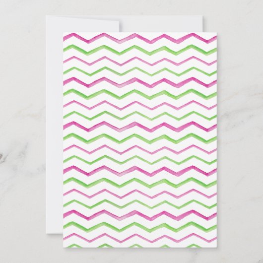 Een in een meloen 1e verjaardag meisje uitnodiging (Achterkant)