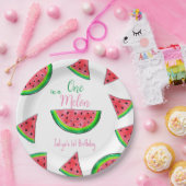 Een in een meloen 1e verjaardag papieren bordje (Feest)