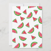 Een in een meloen 1e Verjaardag Uitnodiging (Achterkant)