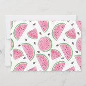 Een in een meloen 1e verjaardag watermeloen foto kaart (Achterkant)