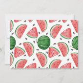 Een in een meloen 1e verjaardag watermeloen foto kaart (Achterkant)