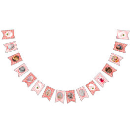 Een in een meloen 1e verjaardag watermeloen foto vlaggetjes