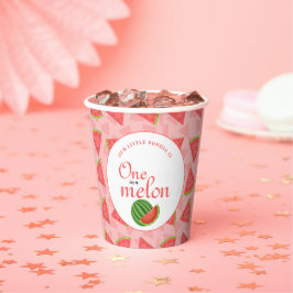 Een in een meloen 1e verjaardag watermeloen papieren bekers