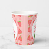 Een in een meloen 1e verjaardag watermeloen papieren bekers (Rechts)