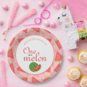 Een in een meloen 1e verjaardag watermeloen papieren bordje (Feest)