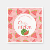 Een in een meloen 1e verjaardag watermeloen patroo servet (Voorkant)