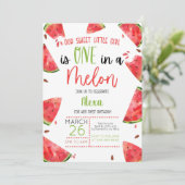 Een in een meloen 1e Verjaardagsfeest Watermeloen Kaart (Staand voorkant)
