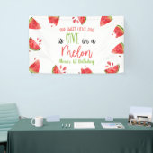 Een in een meloen 1e Verjaardagsfeest Watermeloen Spandoek (Beurs)