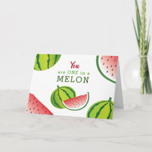 Eén in een Meloen 1e Verjaardagsgroet Kaart