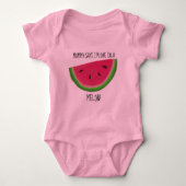 een in een meloen-baby kleding. romper (Voorkant)