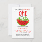 Eén in een meloen | Baby van de verjaardag Kaart (Voorkant)