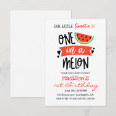 Eén in een meloen | Baby van de verjaardag Kaart (Voorkant / Achterkant)