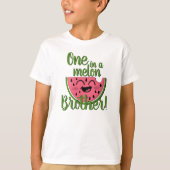 Een in een meloen broeder watermeloen eerste verja t-shirt (Voorkant)