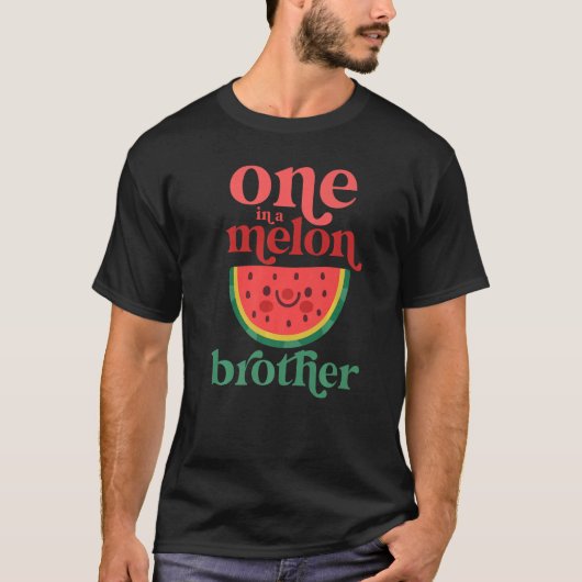 Een in een meloen broederkoute watermeloen eerste t-shirt (Voorkant)