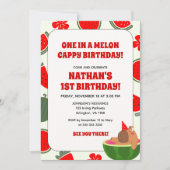 Een in een meloen Cappy Verjaardag Kinder Plezier Kaart (Voorkant)