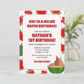 Een in een meloen Cappy Verjaardag Kinder Plezier Kaart (Staand voorkant)