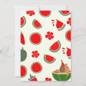 Een in een meloen Cappy Verjaardag Kinder Plezier Kaart (Achterkant)