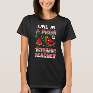 Eén in een meloen eerste graad leraar t-shirt