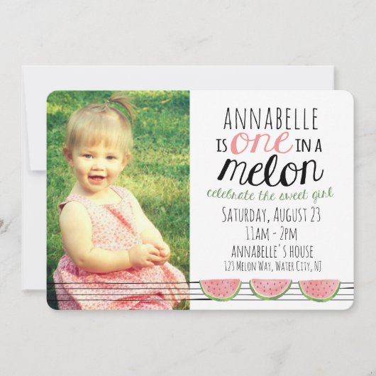 Eén in een meloen, eerste uitnodiging van de verja (Voorkant)