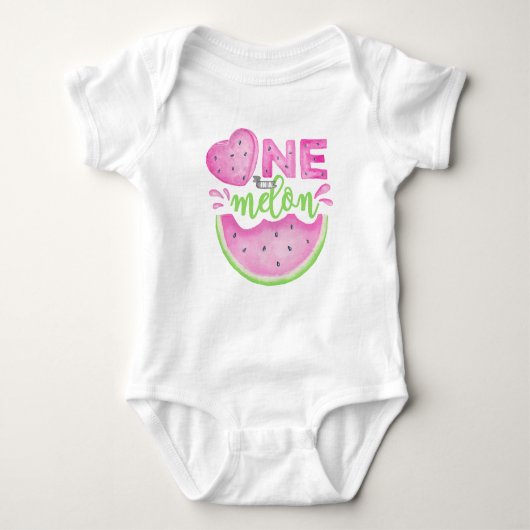 Eén in een Meloen Eerste Verjaardag Baby Body Romper (Voorkant)