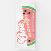 Een in een meloen eerste verjaardag banner (Verticaal)