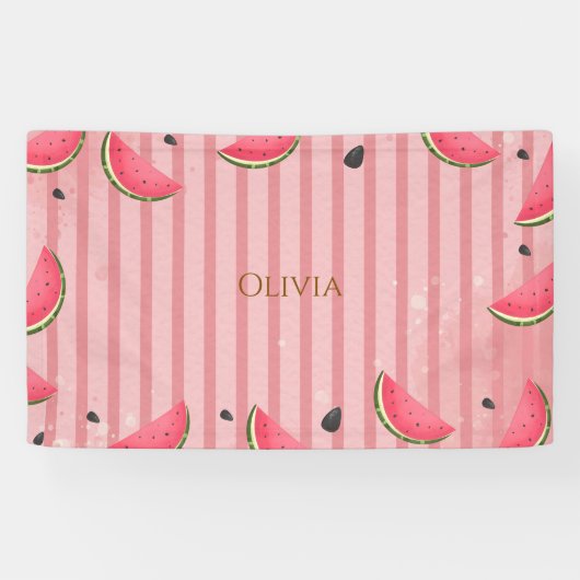 Eén in een Meloen | Eerste Verjaardag Collectie Spandoek (Horizontaal)