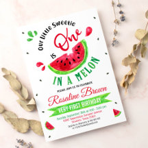 Eén in een meloen eerste verjaardag