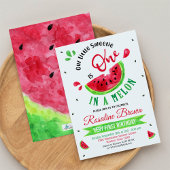 Eén in een meloen eerste verjaardag kaart