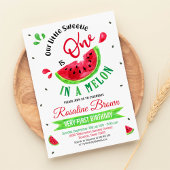 Eén in een meloen eerste verjaardag kaart