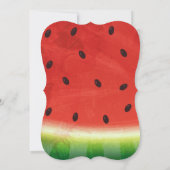 Eén in een meloen eerste verjaardag kaart (Achterkant)