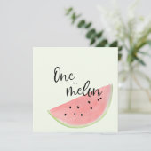 Een in een meloen eerste verjaardag Kaart voor jon (Staand voorkant)