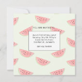 Een in een meloen eerste verjaardag Kaart voor jon (Achterkant)