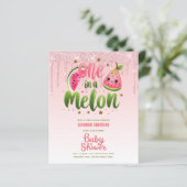 Een in een meloen Eerste Verjaardag of Baby shower (Staand voorkant)