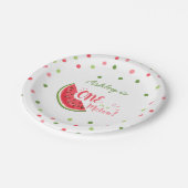 Eén in een meloen eerste verjaardag Papieren Bord (Gekanteld)