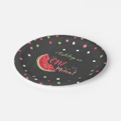 Eén in een meloen eerste verjaardag Papieren Bord  (Gekanteld)