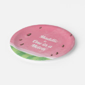 Eén in een meloen eerste verjaardag Papieren Bord  (Gekanteld)