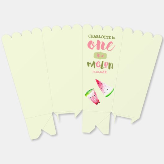 Een in een meloen Eerste Verjaardag Schattigee Wat Bedankdoosjes (Ongevouwen)