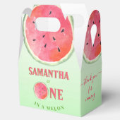 Een in een meloen eerste verjaardag watermeloen bedankdoosjes (Geopend)