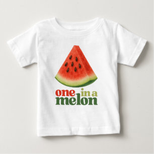 Eén in een Meloen Eerste Verjaardag Watermeloen Eé