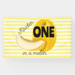 Eén in een Meloen Eerste Verjaardagsfeestje Spandoek