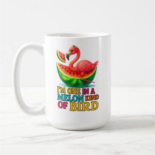 Eén in een Meloen Flamingo - Grappige Tropische Vo Koffiemok